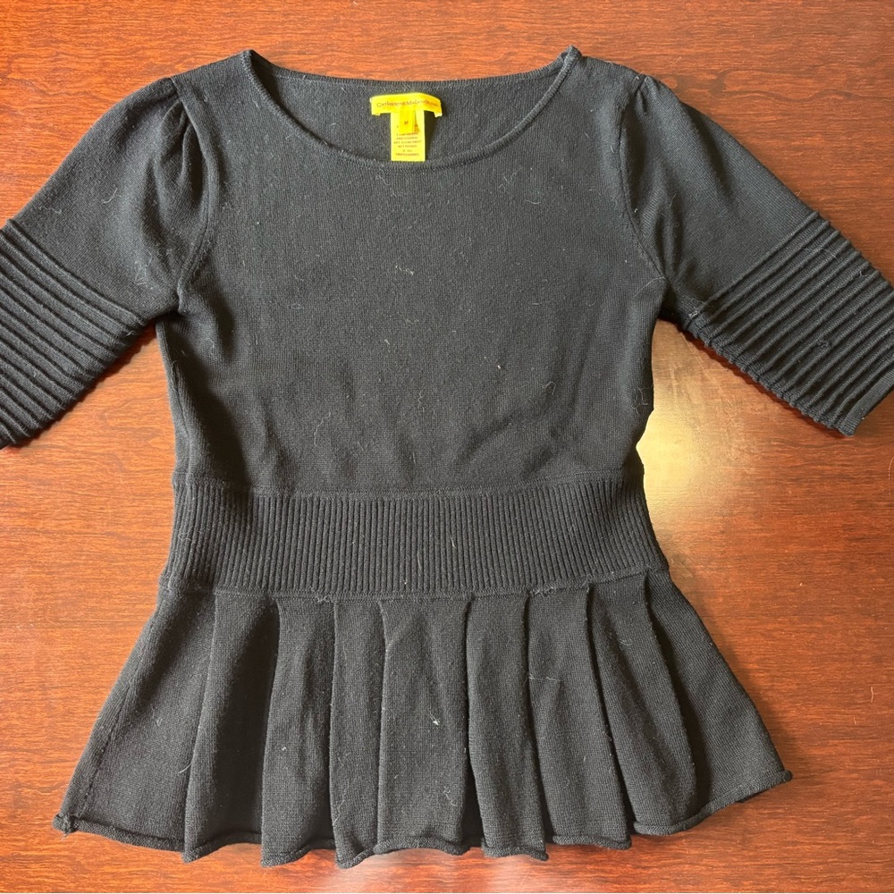 Catherine Malandrino Black Knit Top